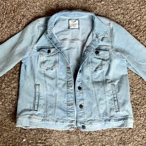 Bright blue denim jacket